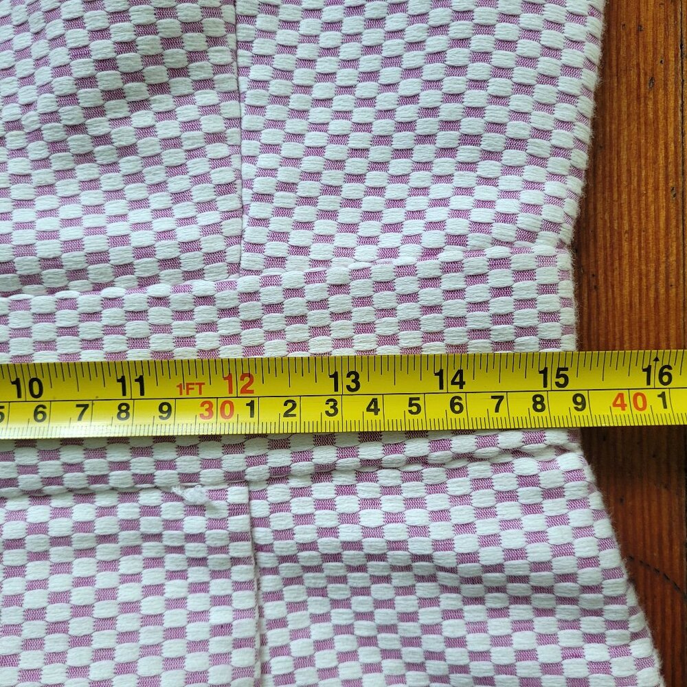 NWT Cotton-Linen Banana Republic Pink White Checkerboard Dress, sz 8 - Picture 8 of 13